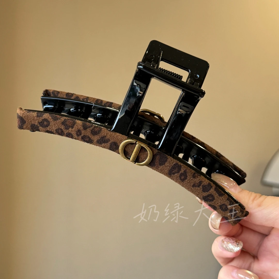 韩系ins复古豹纹猪鼻子发夹～简约优雅气质百搭发饰欧美休闲风