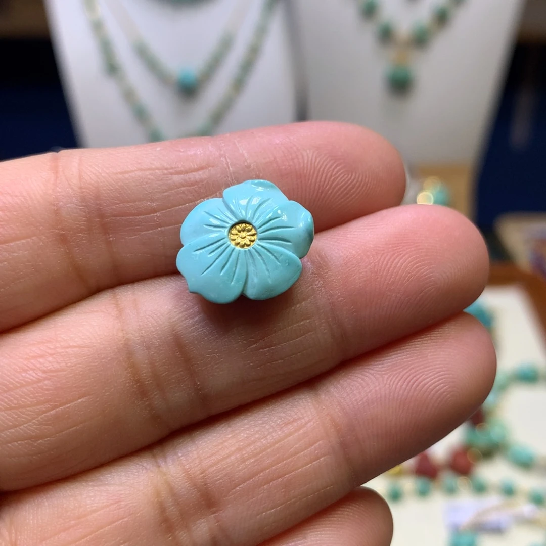 绿松石未镶嵌卡子