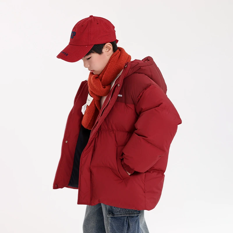 新国标90白2025冬季童装高充防女童羽服儿童面包服外套