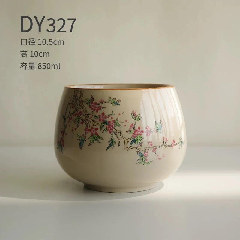 【闪购链接】ys1401-桃花朵朵茶渣缸茶洗