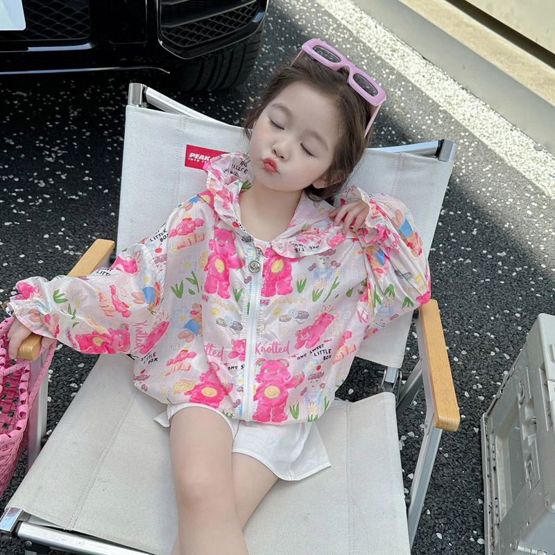 女童防晒衣夏装2025新款儿童洋气冰丝透气防晒服宝宝夏季上衣外套
