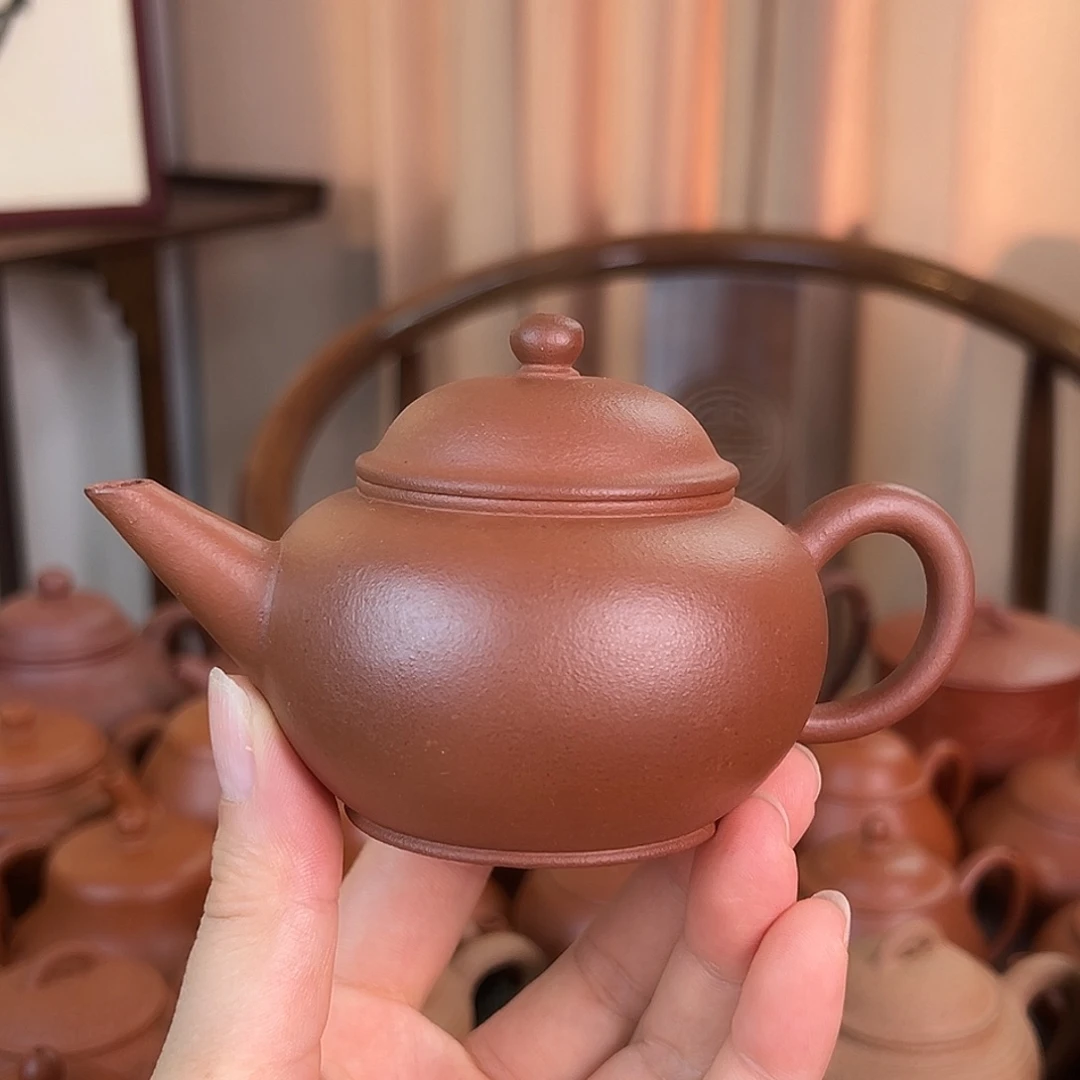 茶壶紫砂精品原矿 水平 红皮龙 150cc