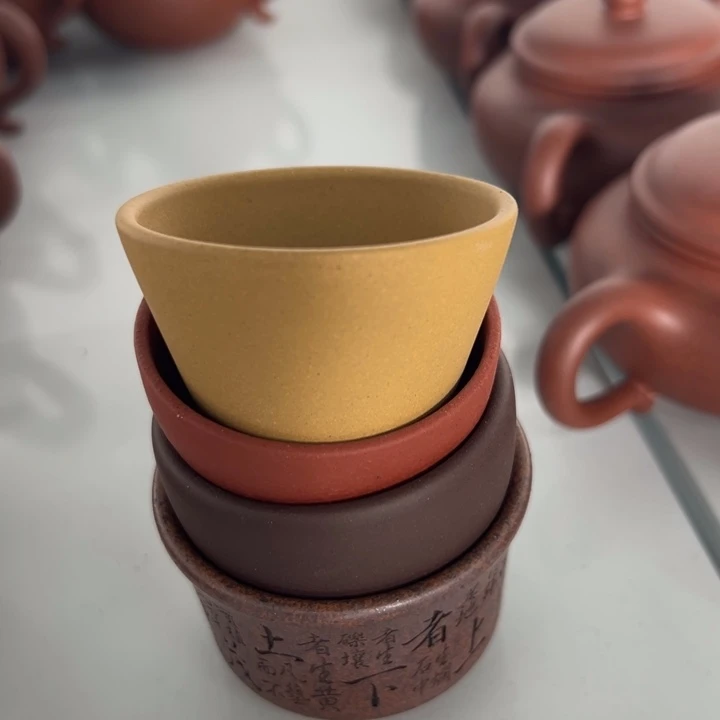 曹***姐茶案紫砂黄金杯子两个
