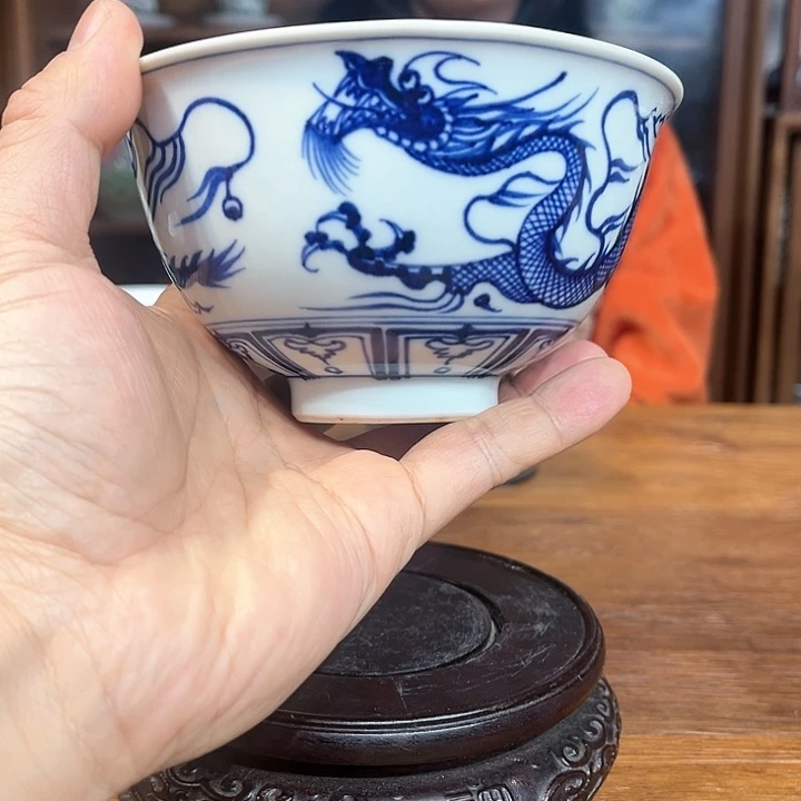 碗景德镇青花云龙纹碗