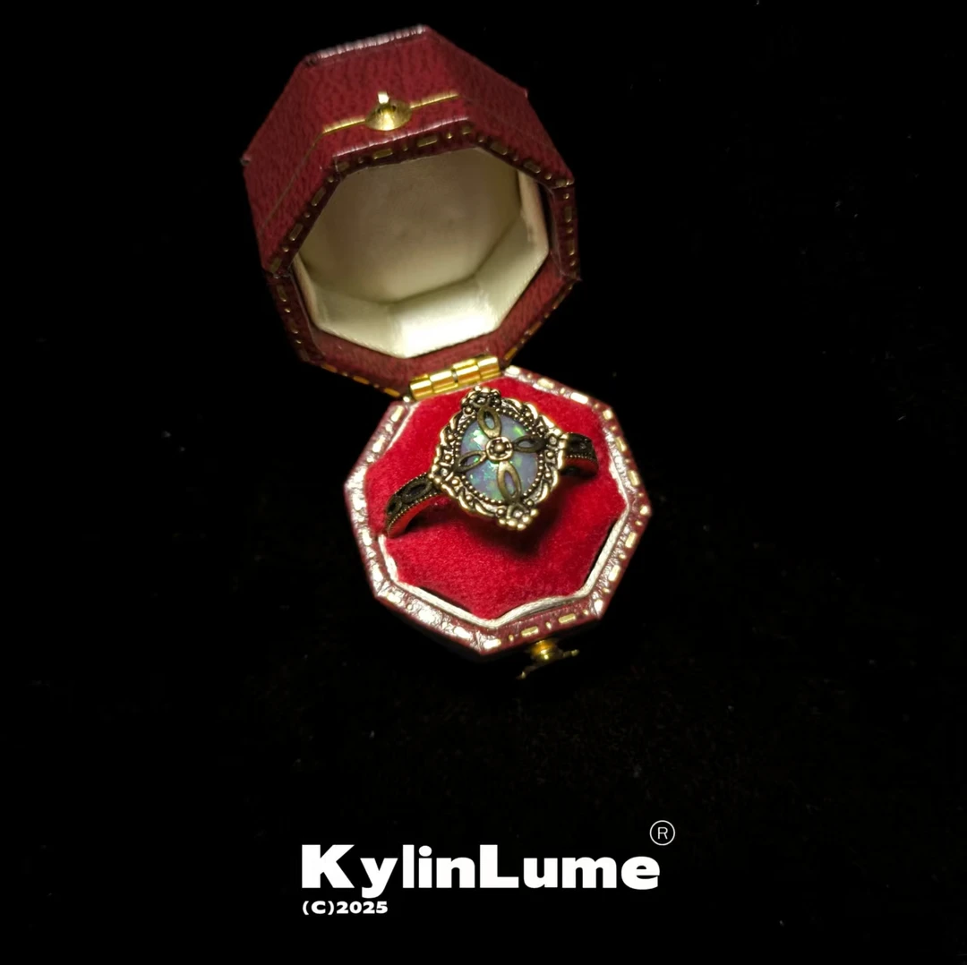 铜合金戒指 中古vintage戒指女款欧珀气质小众轻奢ins开口戒指20