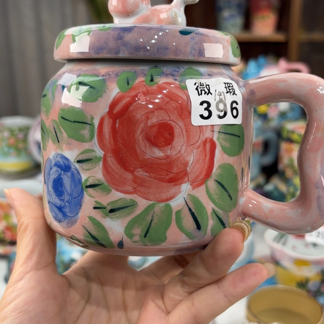 景德镇手绘高温釉下彩陶瓷茶具