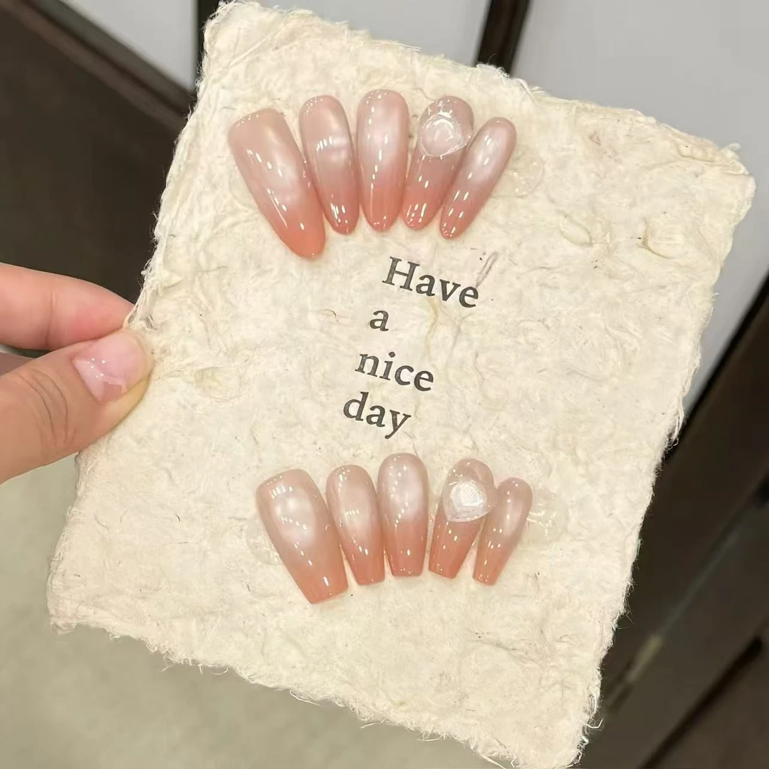 蜜桃乌龙 手甲-Naier 奈儿轻奢高定美甲 10片装