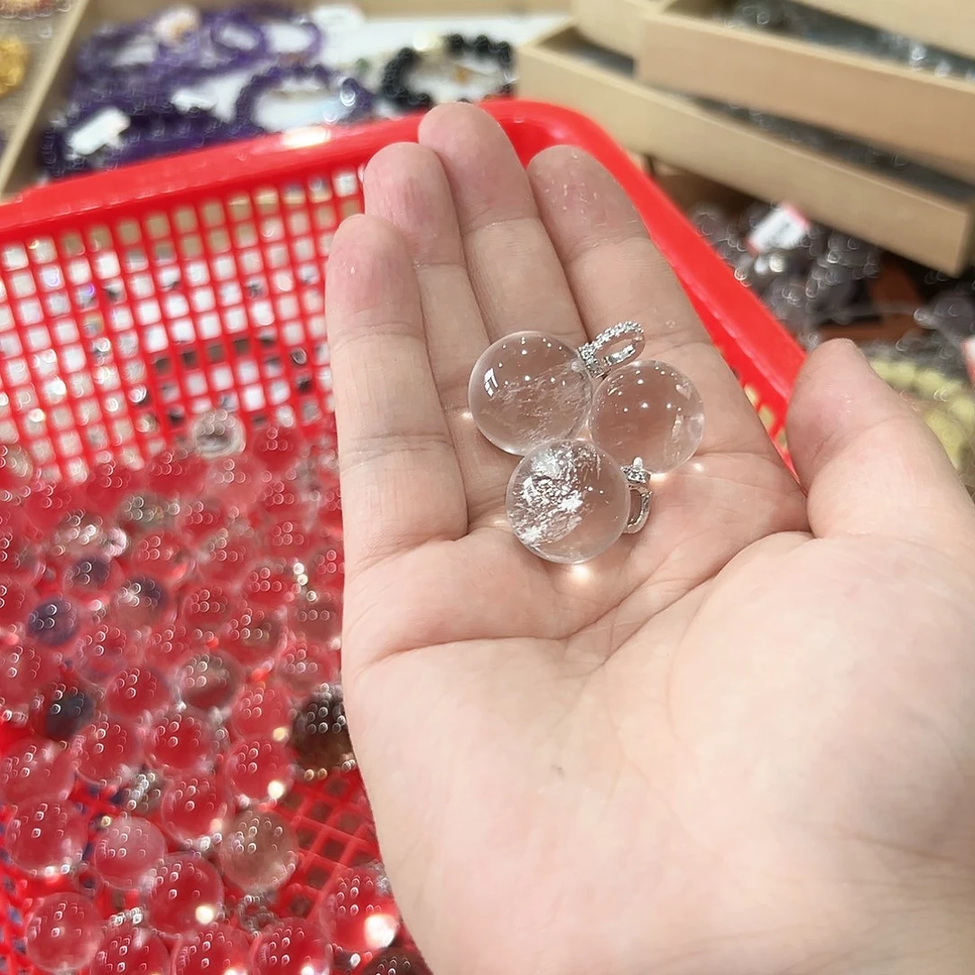 未镶嵌项链水晶白水吊坠