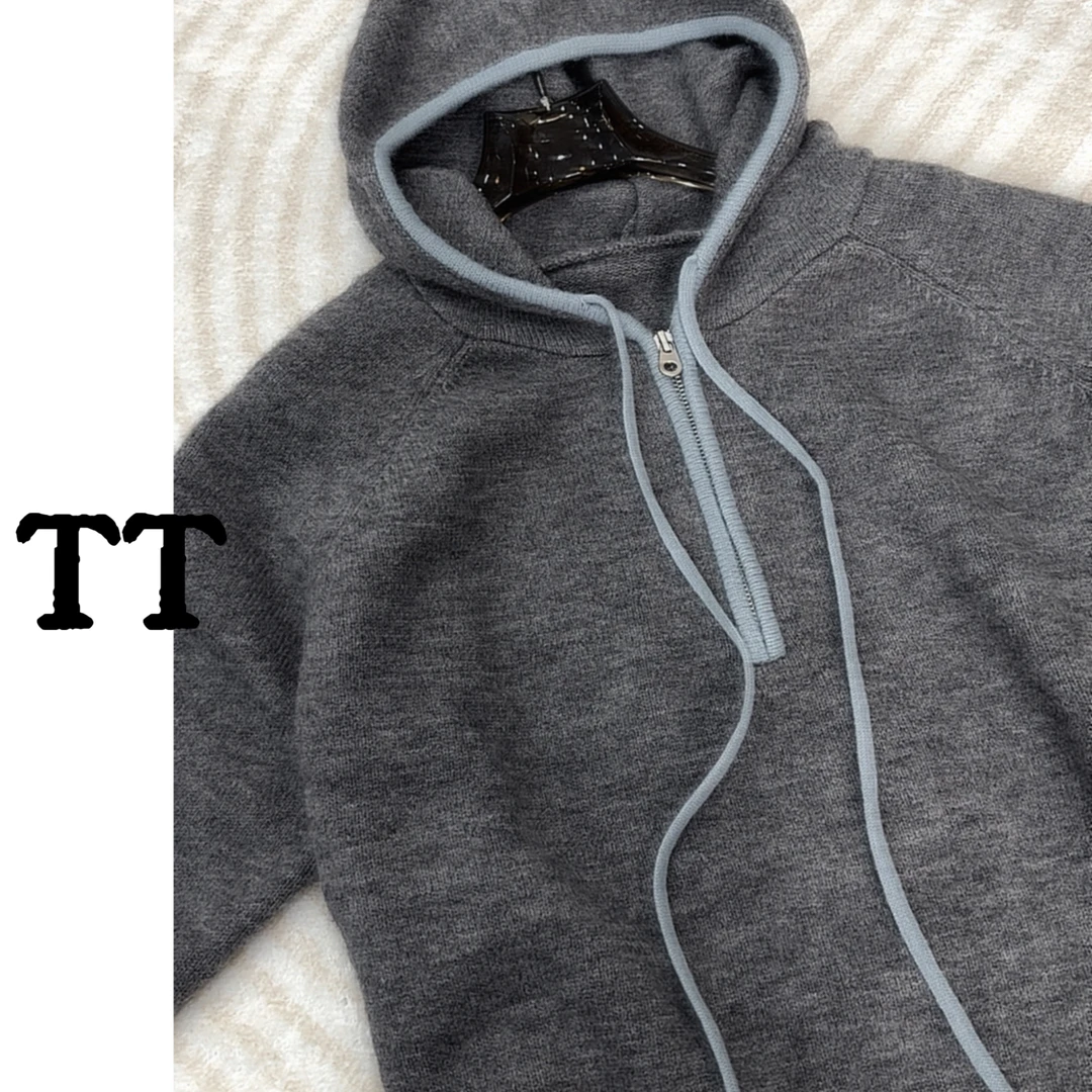 【北海道】韩系连帽帽衫外套高级感羊毛毛衣秋冬款~1380