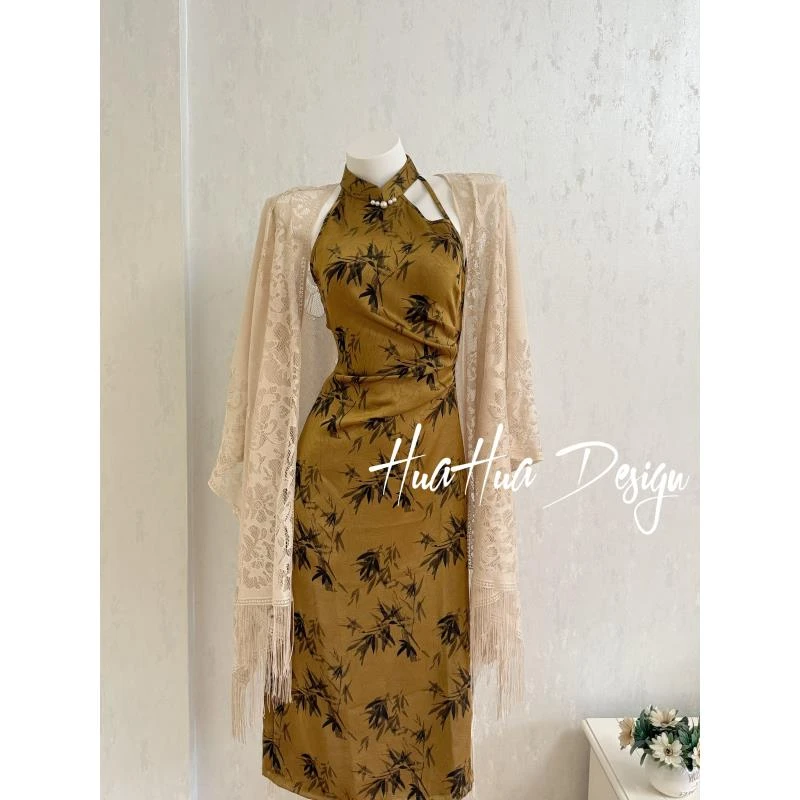 苏故里【良辰故里】日常时尚中式新中式无袖订亲新娘子旗袍