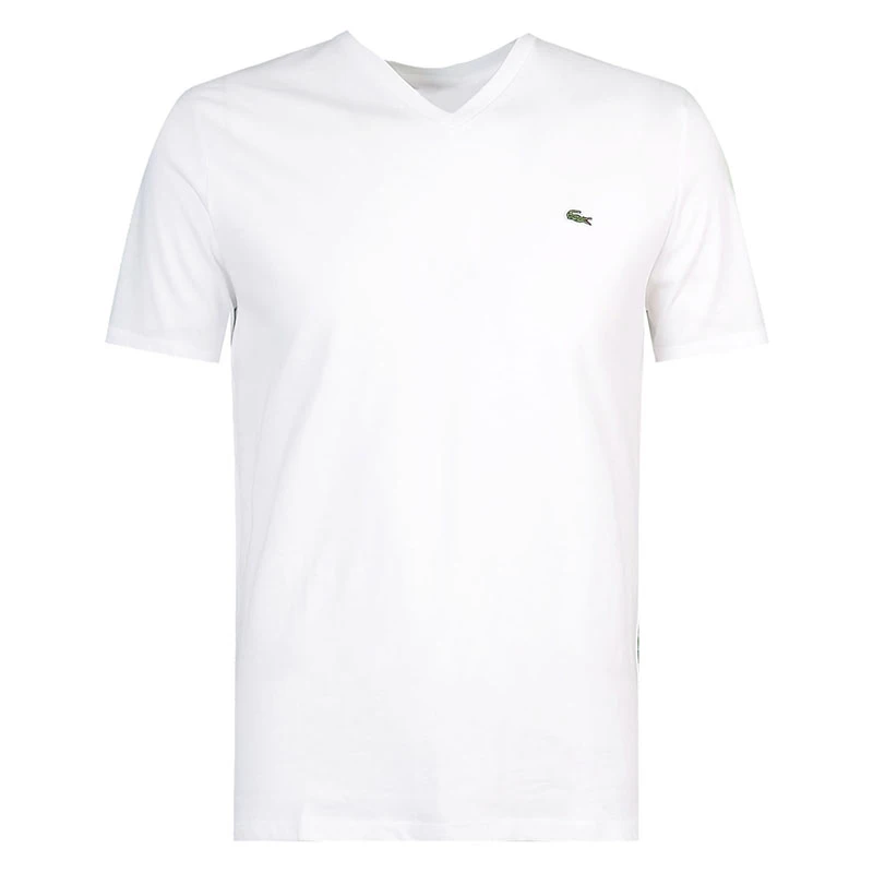 Lacoste【断码福利】法国鳄鱼男休闲V领短袖T恤小标时尚百搭半袖
