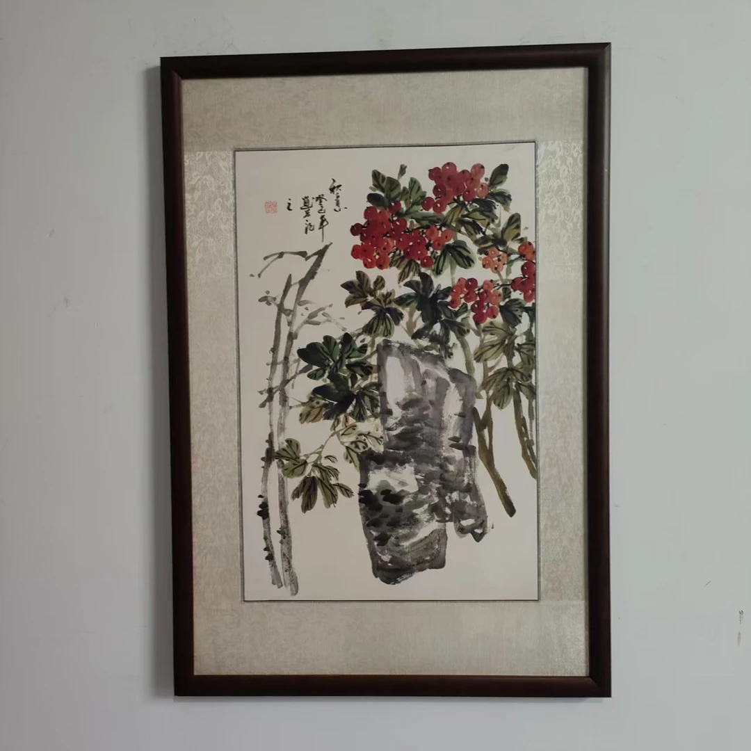 【124】60*90秋意图纯实木框餐厅茶室书房家居装饰挂墙画