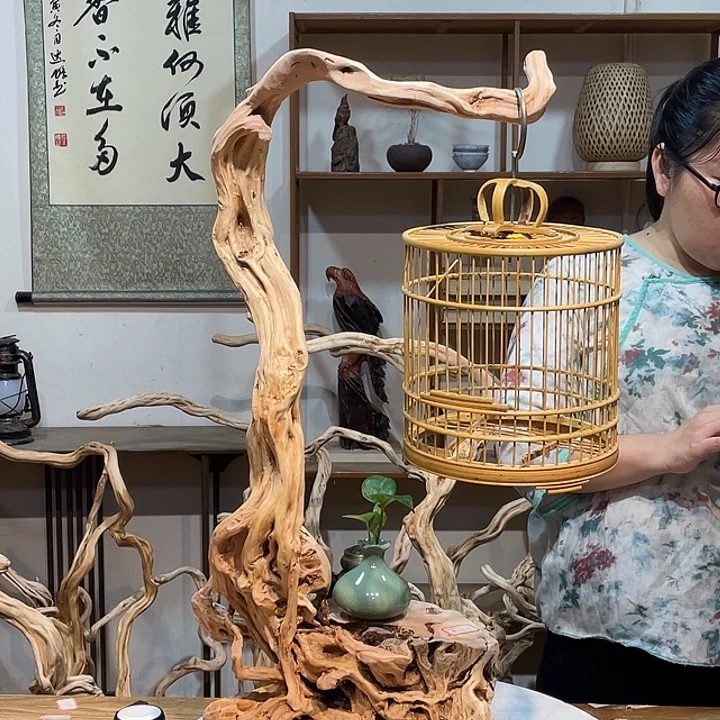 香榧木杜鹃根根艺摆件