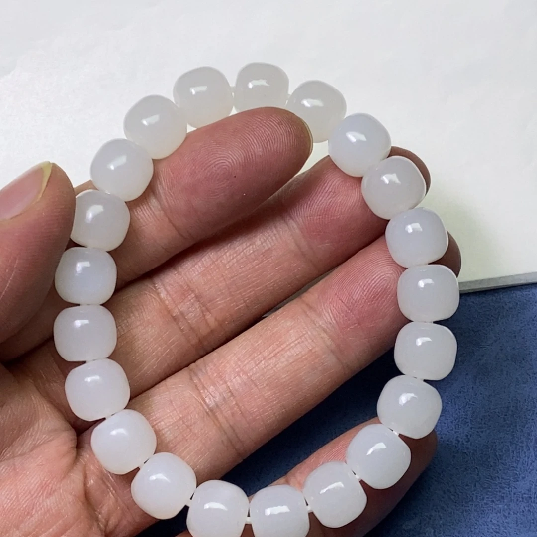 创***贴和田玉未镶嵌手链