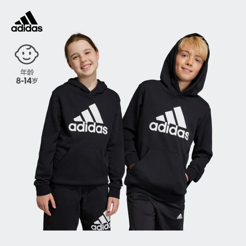 adidas阿迪达斯官方儿童装男女大童春季儿童长袖连帽卫衣 HR6380
