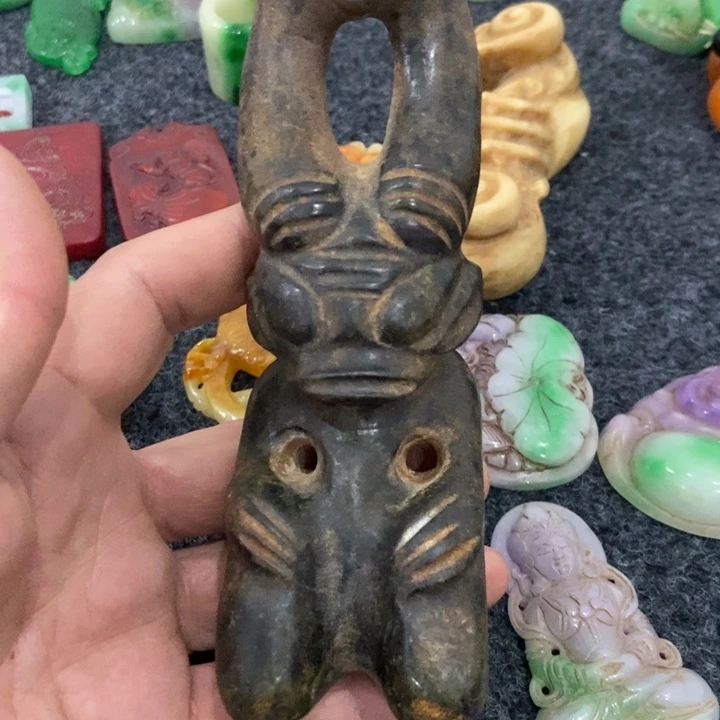 白玉菩提吊坠摆件