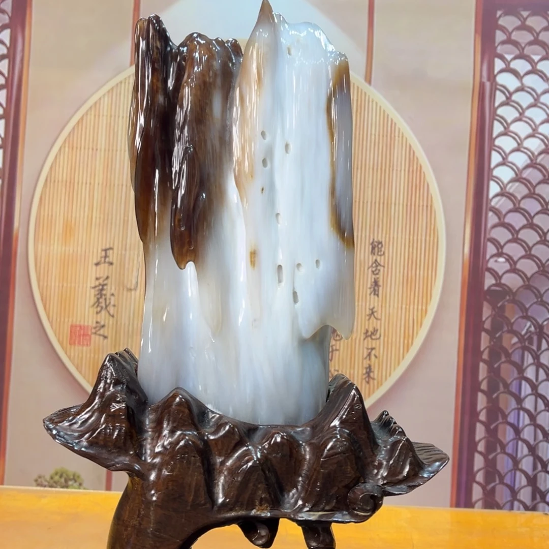 硅化玉（树化玉）未镶嵌摆件