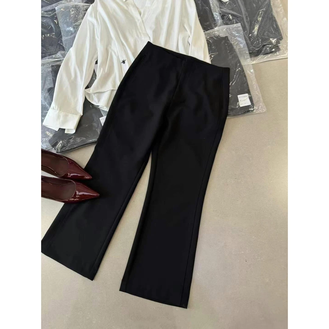 JING2025春季新款58061微辣叭休闲裤女装显瘦九分裤