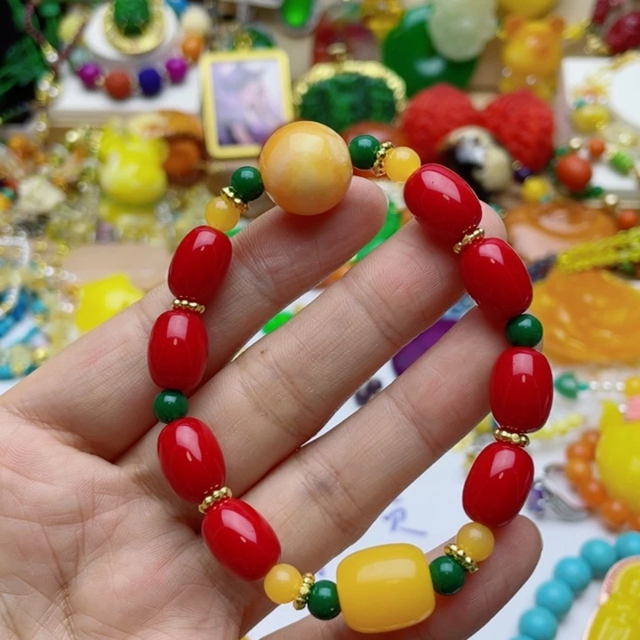 树脂制品30号红色手串