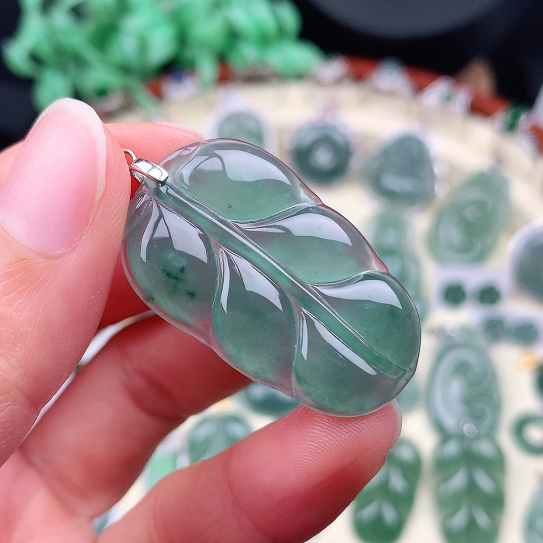 翡翠银S925镶嵌颈饰吊坠