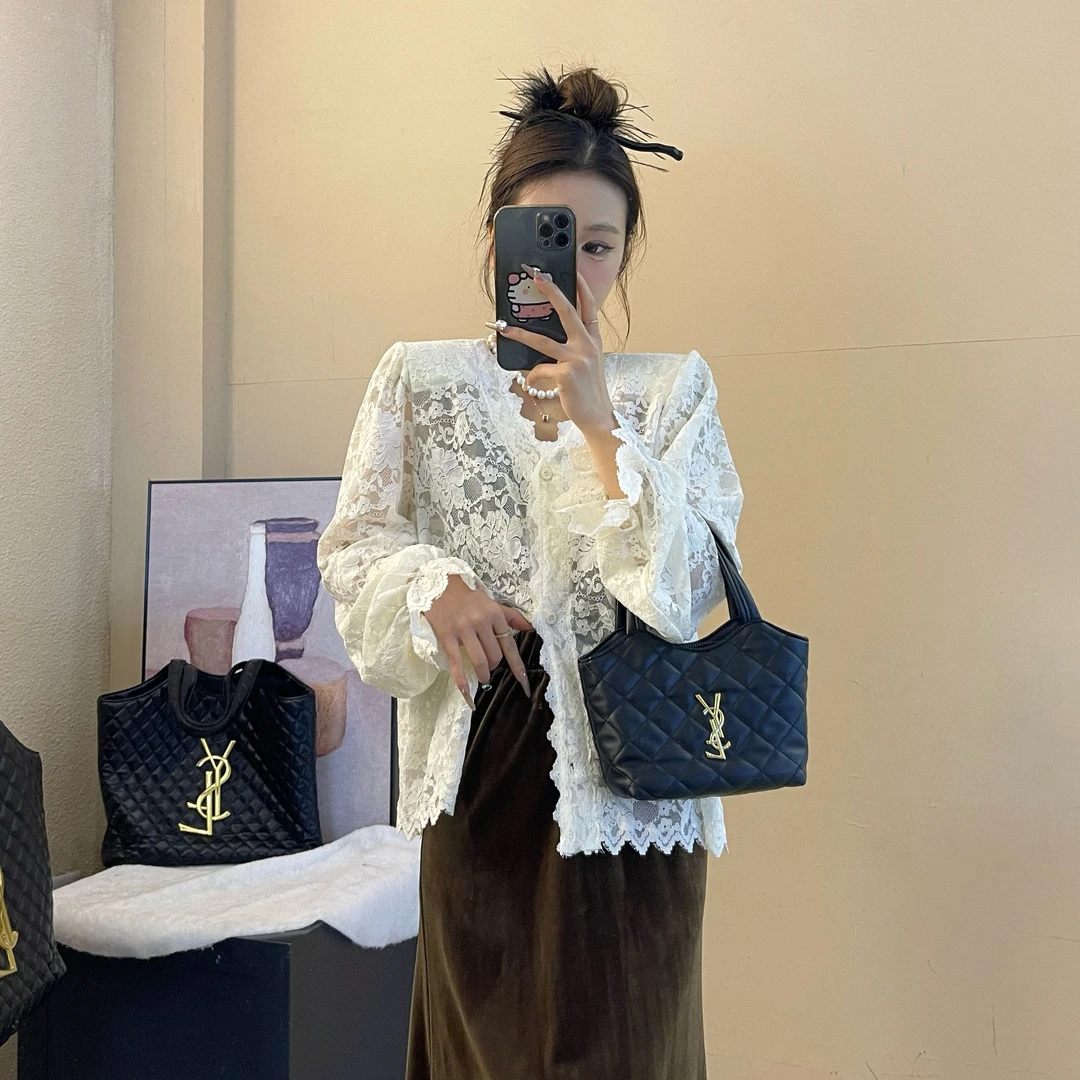 韩版chic蕾丝花边开衫春季新款高级感洋气百搭气质休闲复古轻奢