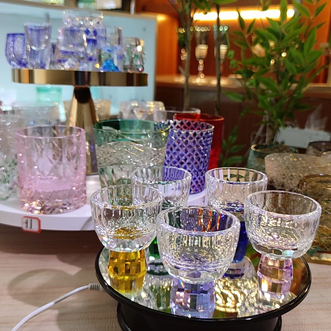 迷你款水晶玻璃马卡龙水晶茶盏拍一发二到手两支下单备注颜色