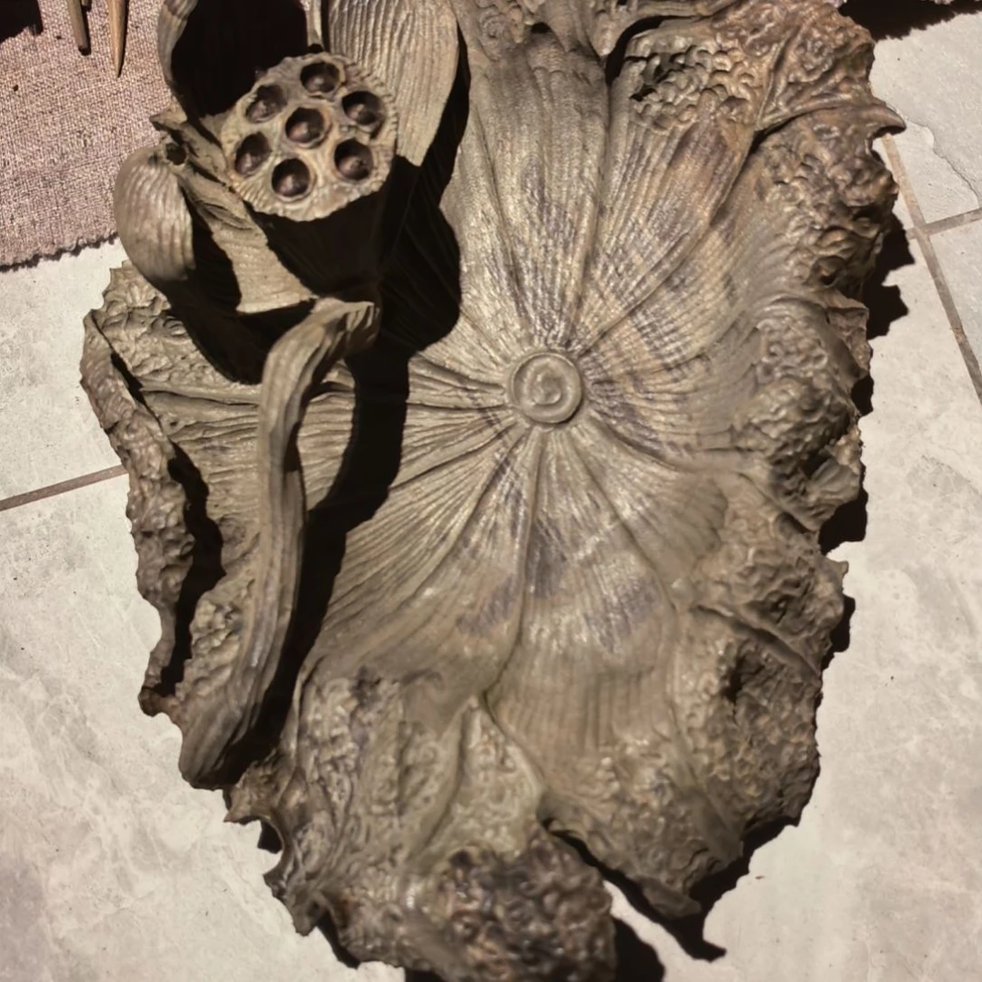 阴沉木鲸*～手工壶承乌木金丝楠。