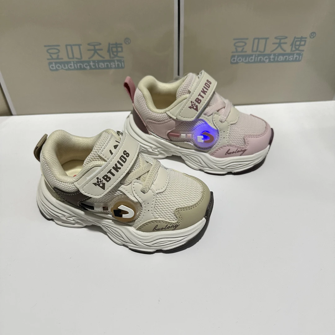 线下实体版2025新款防滑透气机能鞋鞋新中式童鞋超轻小童鞋灯鞋