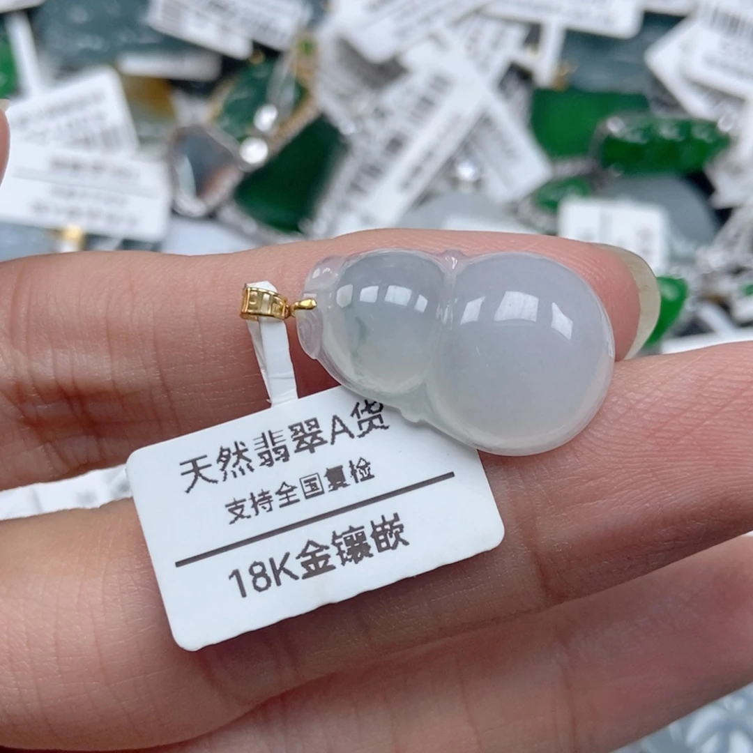 翡翠银S925镶嵌吊坠(不含链)