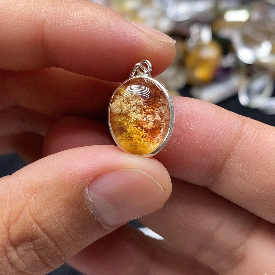 银S925镶嵌珠宝半成品水晶