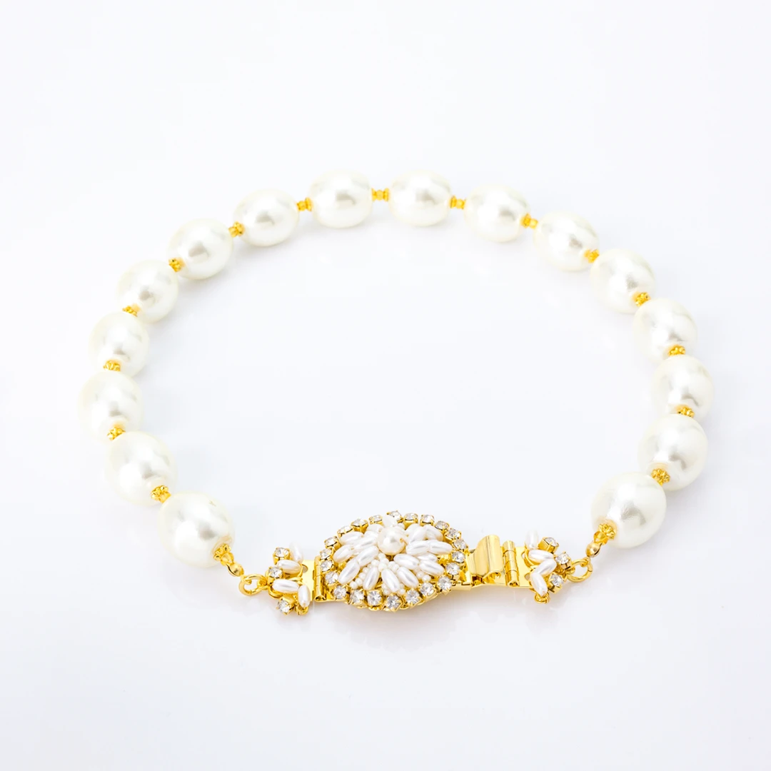 【手工琉璃】时髦大颗圆形项链 复古轻奢小众设计感百搭锁骨链8073