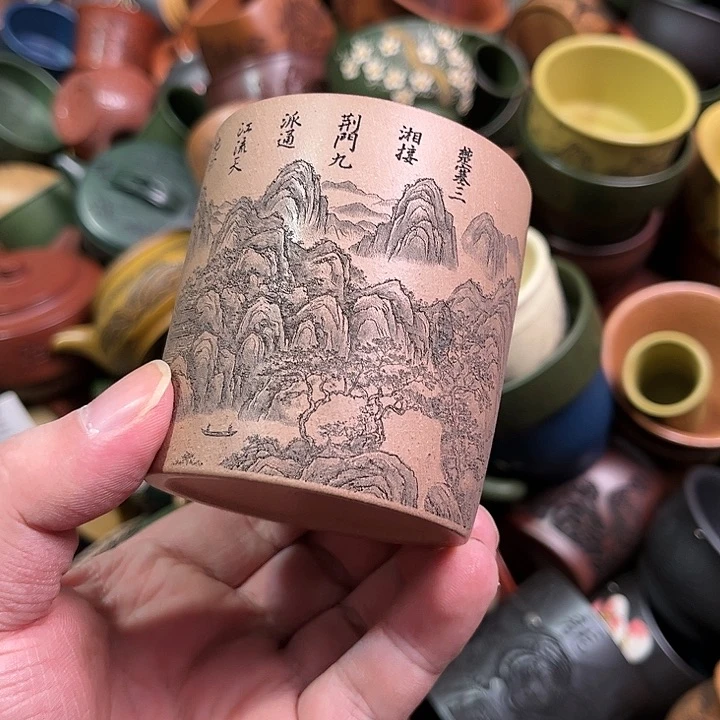 紫砂茶杯全手工紫砂主人杯