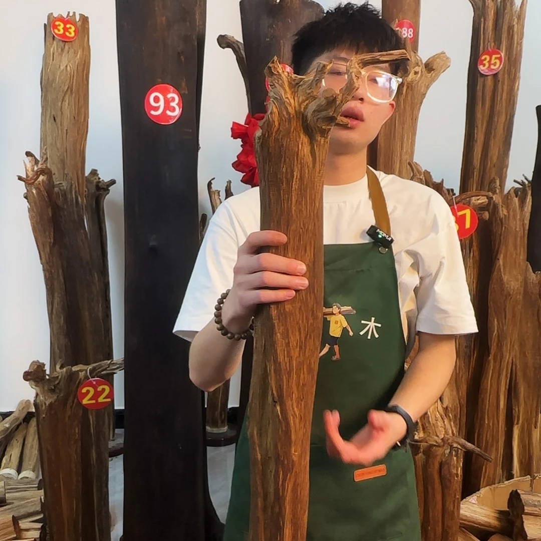 沉香摆件天然沉香原木摆件➕底座