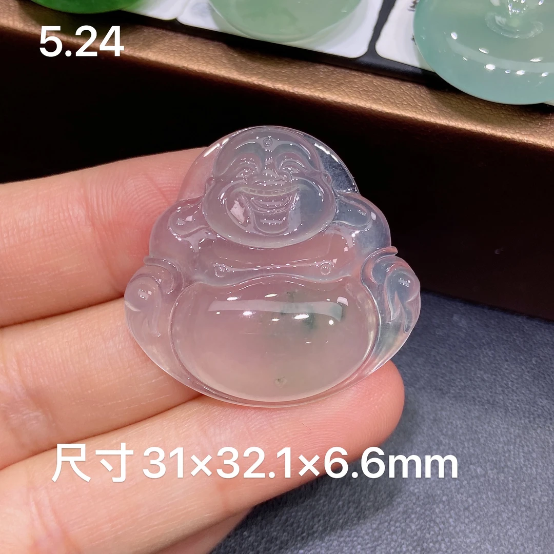缅甸天然A货翡翠，玻璃种黑钢起光佛公吊坠，冰透精美时尚百搭款Y