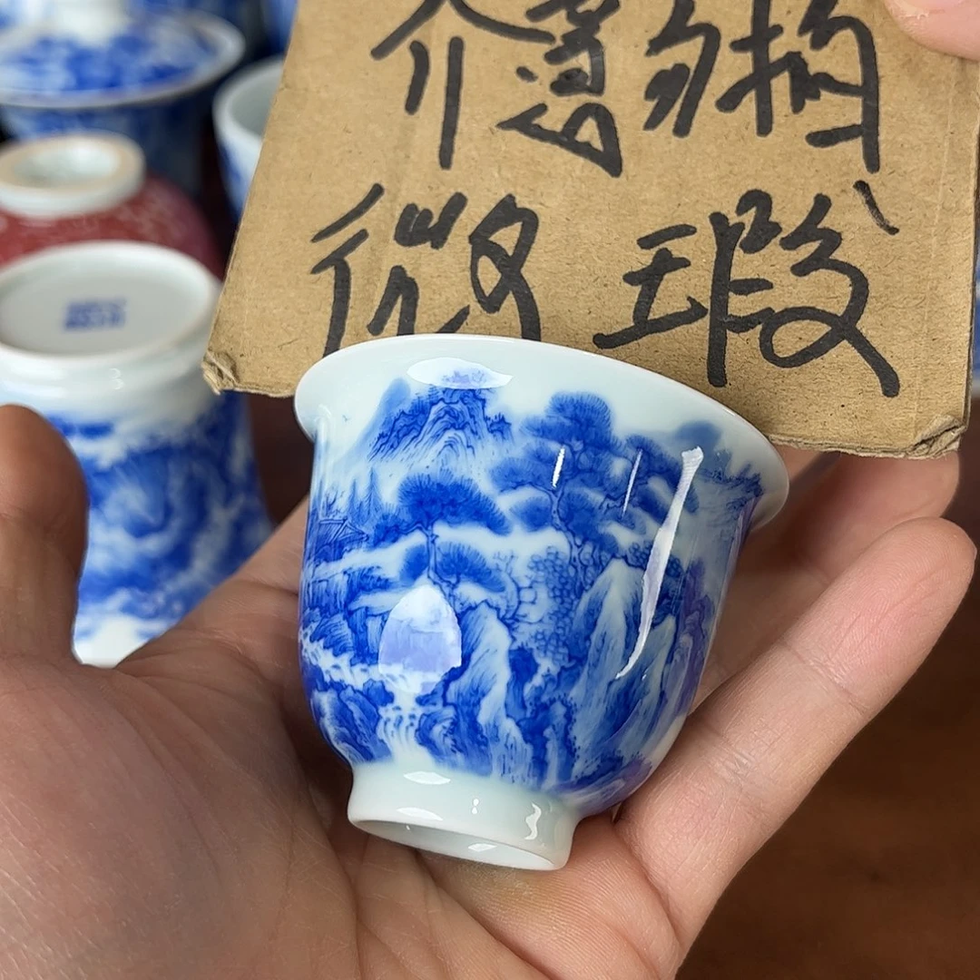 ****间瓷片景德镇全手工手绘陶瓷