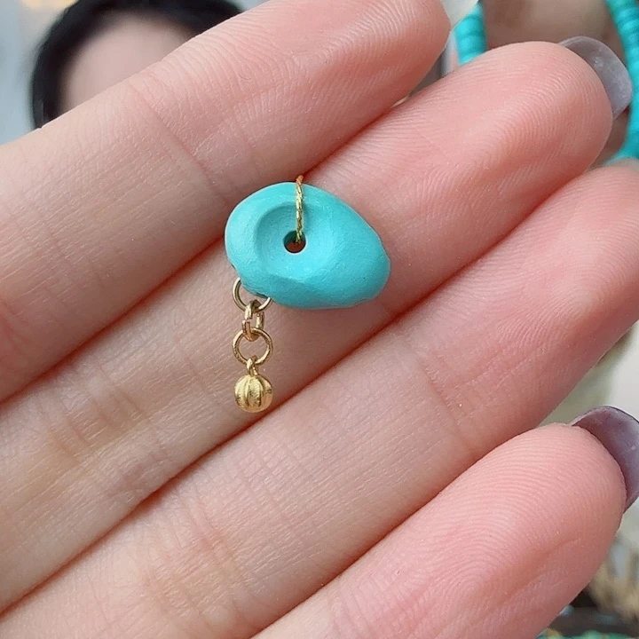 绿松石18K金镶嵌珠宝奇石