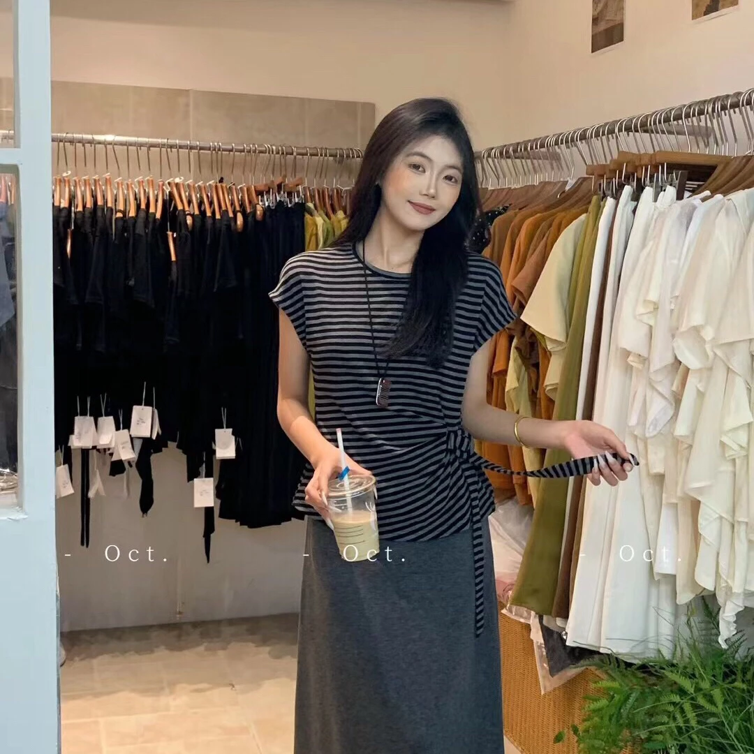 2025夏季新款调节扣设计感上衣80052