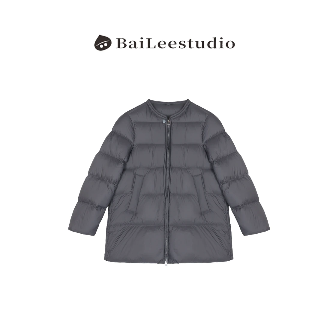 【柏栗良品】日系加厚保暖显瘦排骨羽绒服外套女2025冬季新款8868