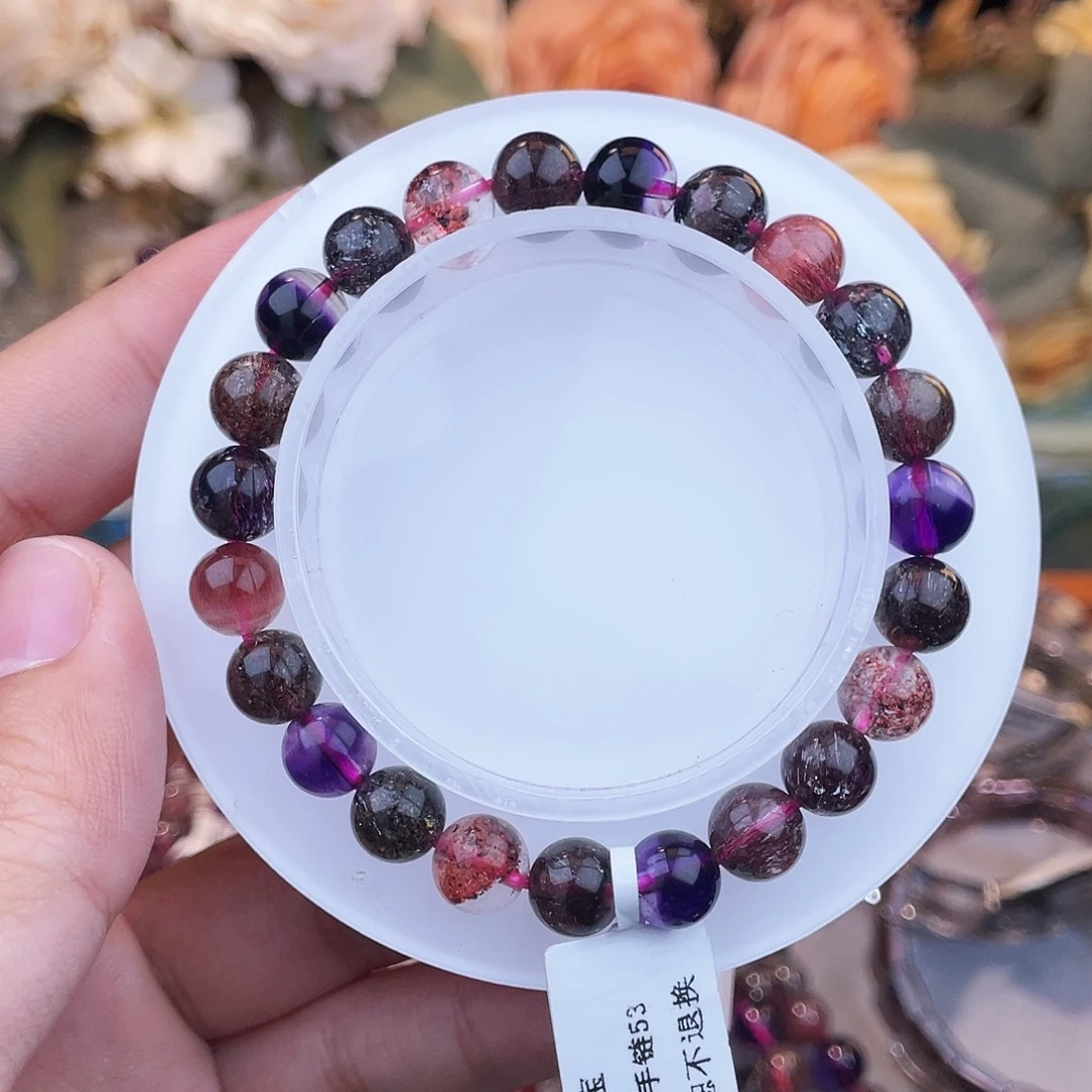 未镶嵌水晶手串黑加仑超七8m