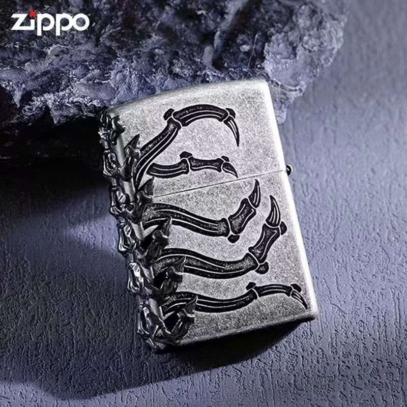 ZIPPO打火机幽寒之脊防风煤油官方正品男士复古原装骷髅TCJ1