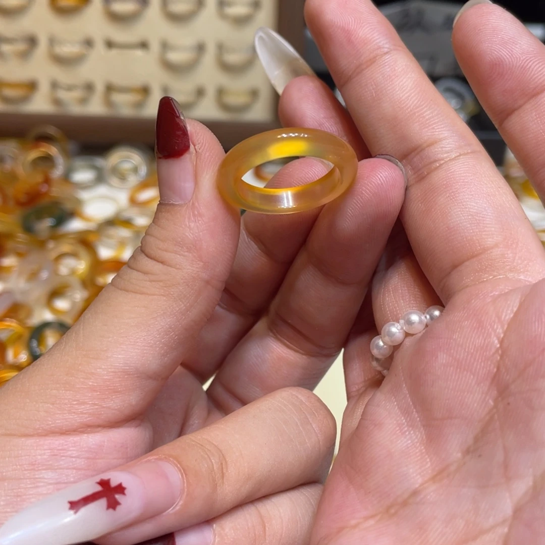 玛瑙/玉髓未镶嵌戒指507号港16 默认瑕疵