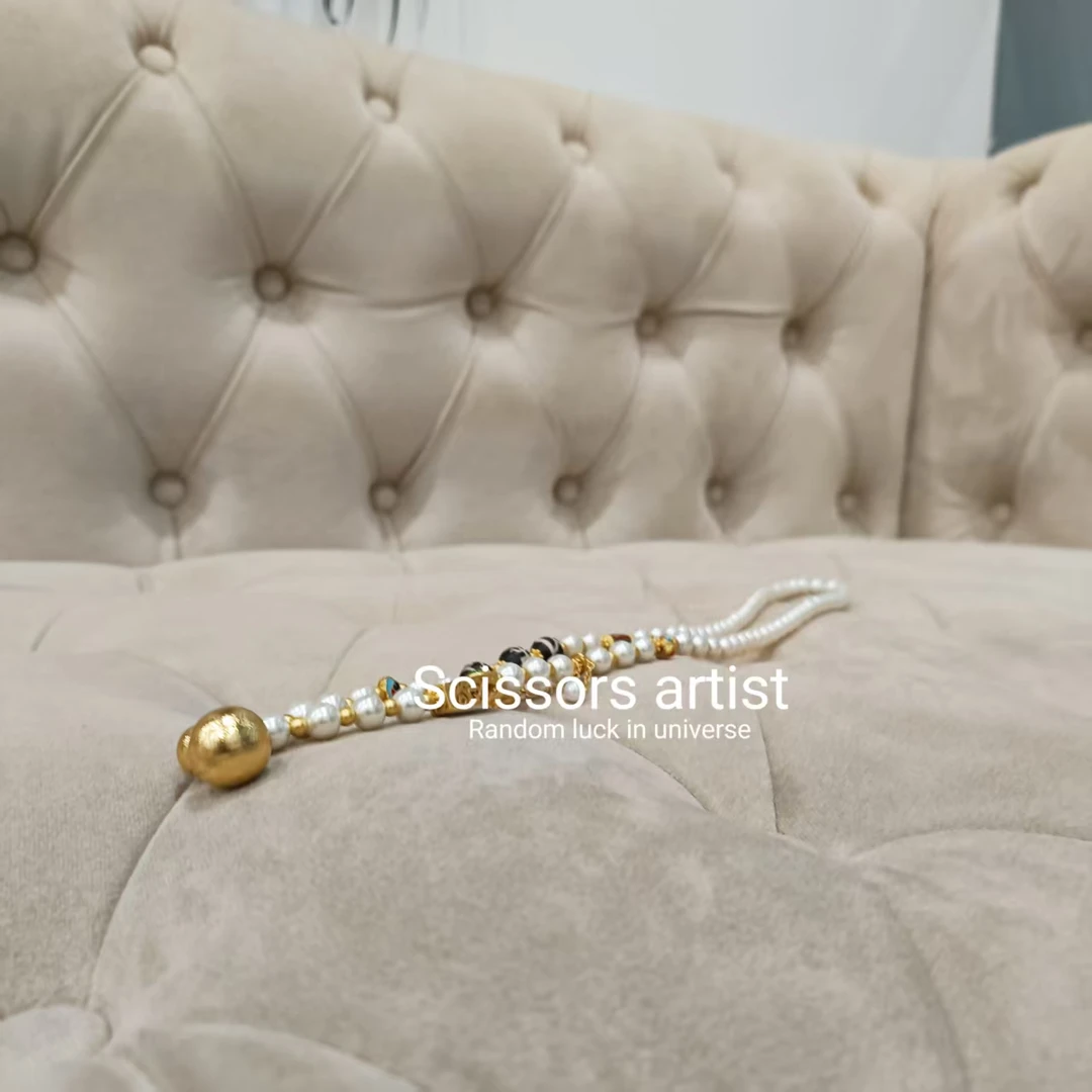 非金属仿珍珠项链 【Scissors artist】高端设计师走秀项链3483