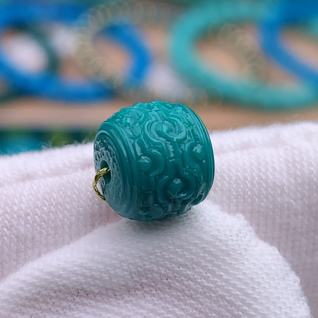 未镶嵌绿松石珠宝奇石8.9✖️8mm