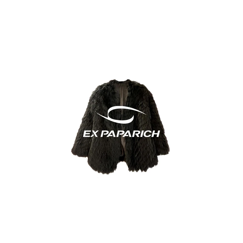EXPAPARICH 暗夜缪斯貉子毛皮草外套