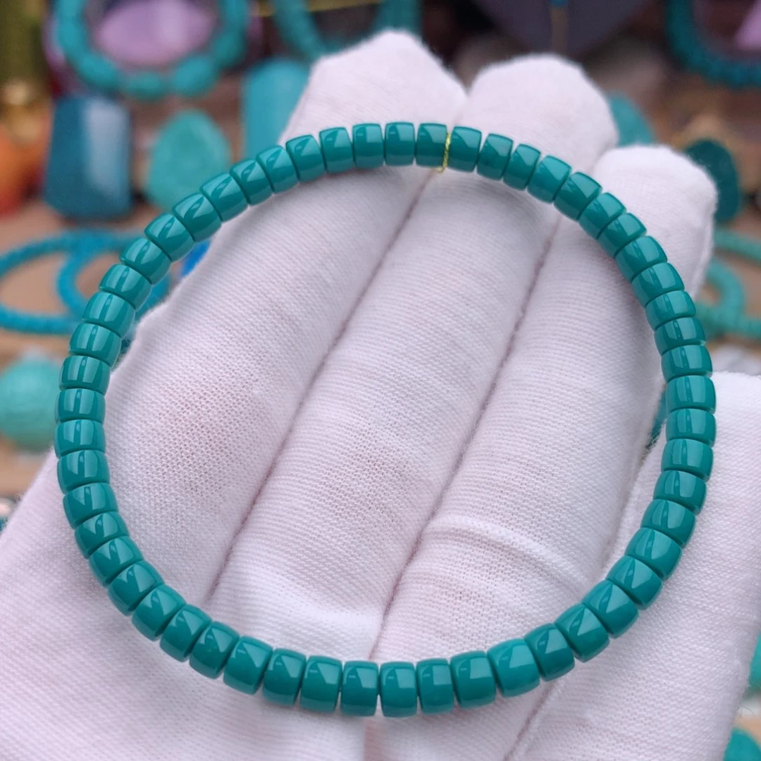 未镶嵌绿松石珠宝奇石4.7mm