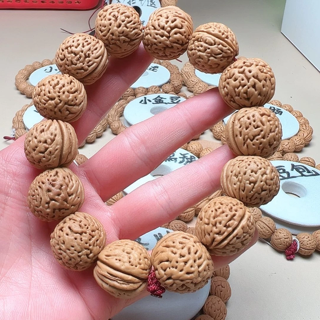 桃核手串2.0大象蚂蚁纹满纹