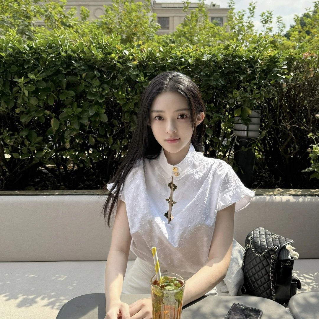 99新 LouisVuitton/路易威登 rou16/纯色图案印花无袖衬衫 棉36码