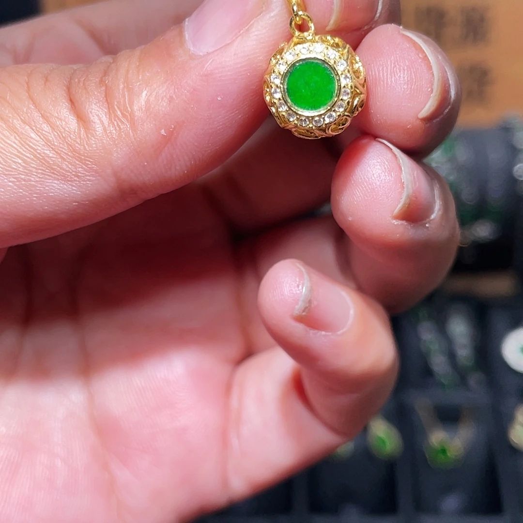 翡翠银S925镶嵌颈饰