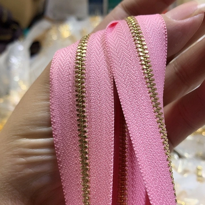 无纺布3号粉色拉链2米