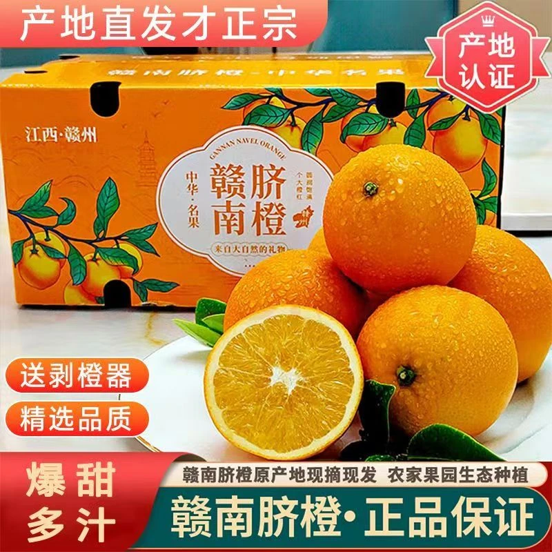 江西赣南脐橙新鲜当季水果水大果产地直发可榨汁手剥甜橙